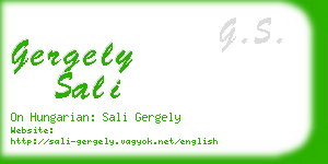 gergely sali business card